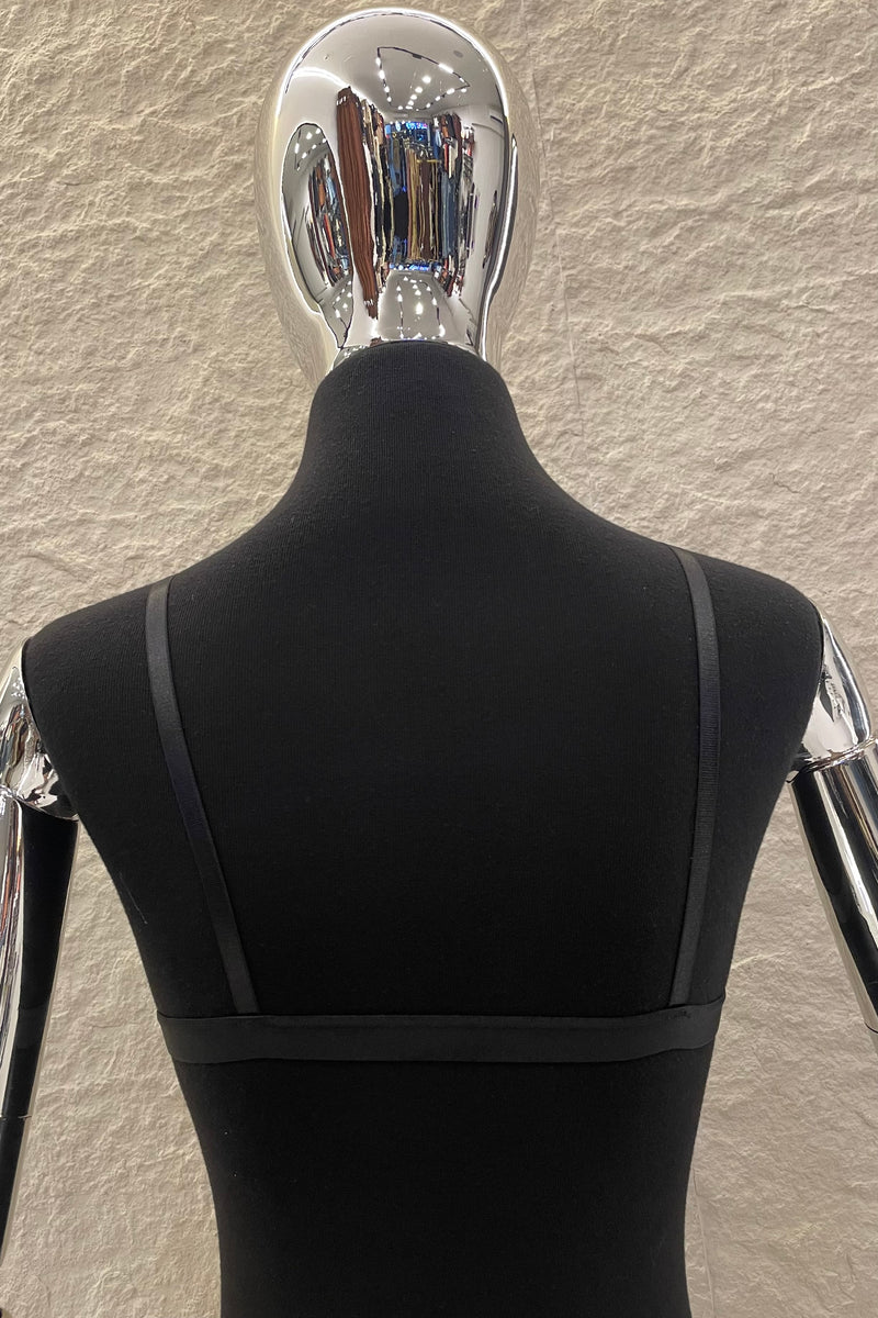 Bralette Liso Triangulo Negro