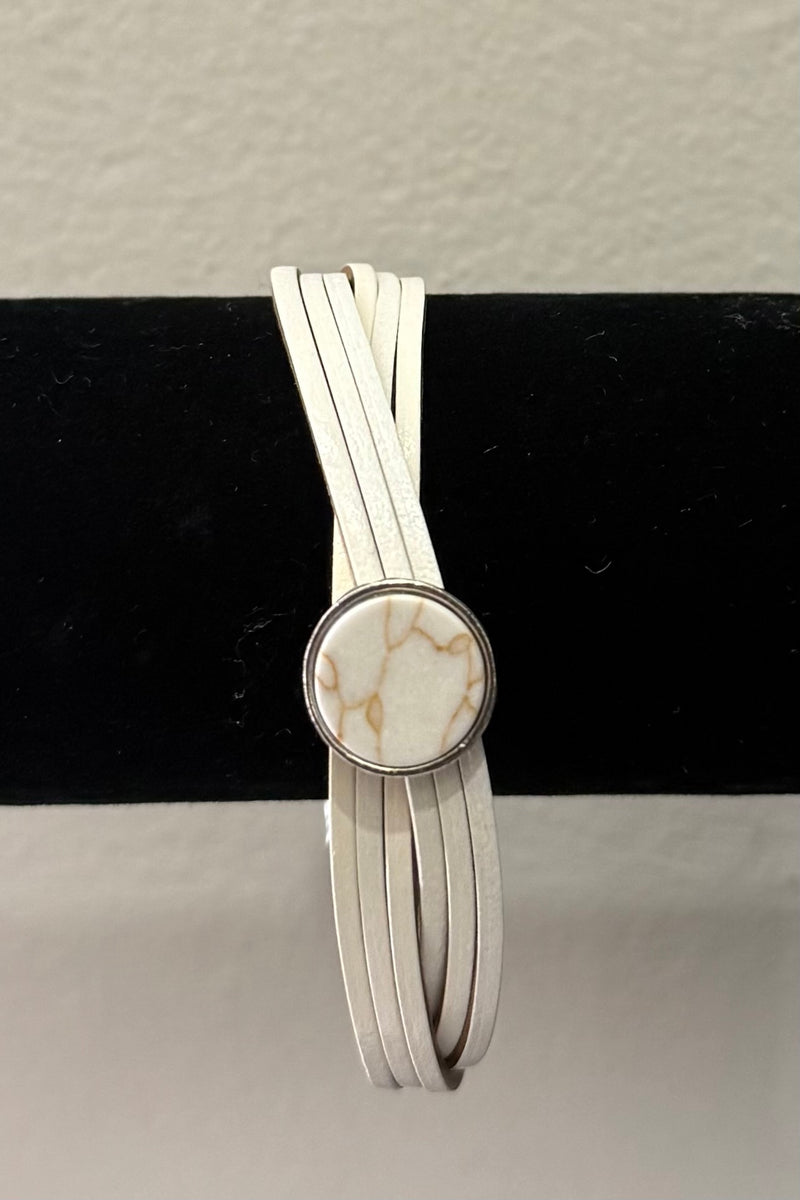 Pulsera White Marble