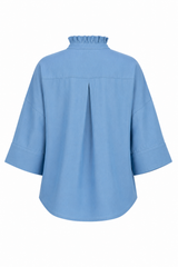 Camisa Cuello V Marino
