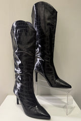 Bota Milan Negro Croco