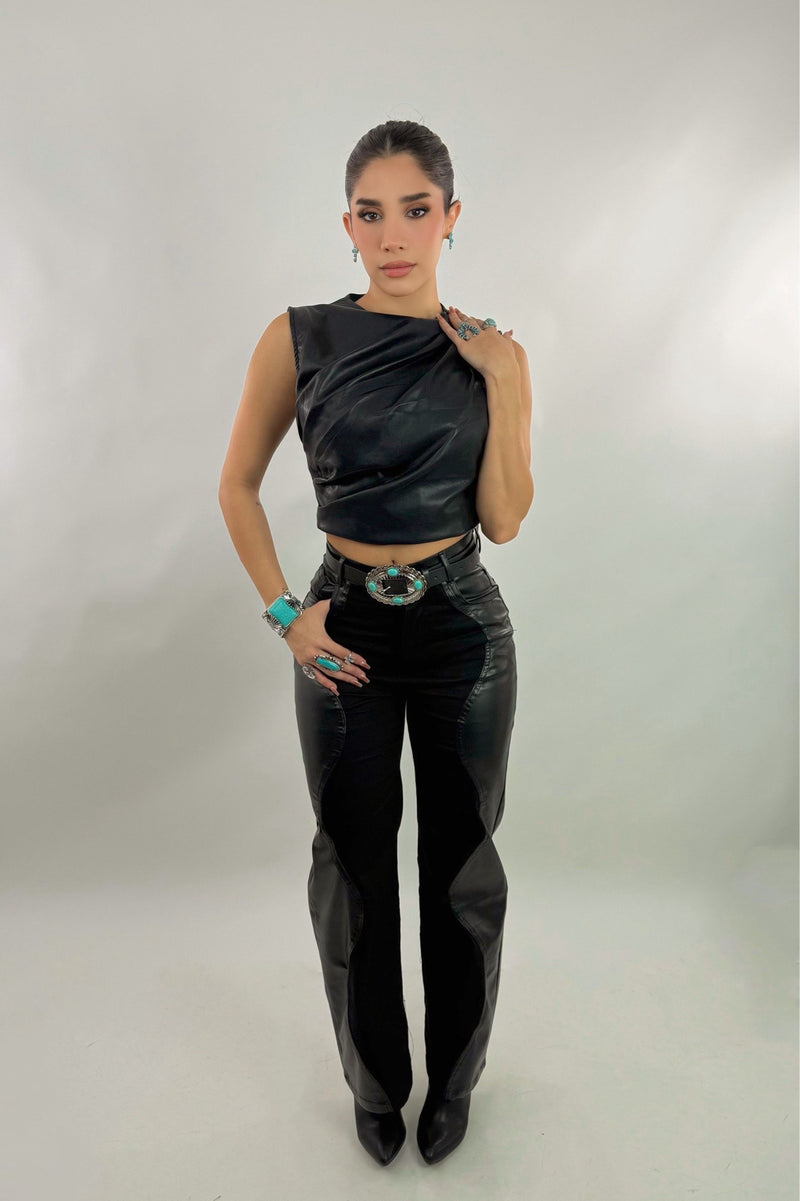 Pantalon Vinipiel Negro