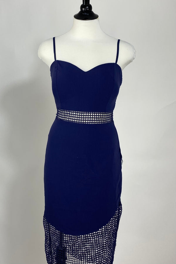 Vestido Midi Azul Marino