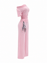 Set Blusa y Pantalon Olgado Rosa