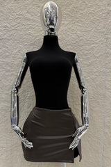 Falda Corta Vinipiel Cafe