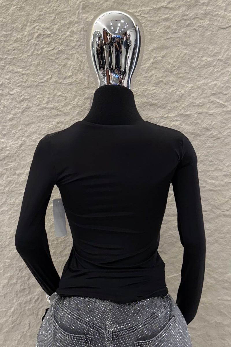 Blusa Manga Larga Negra