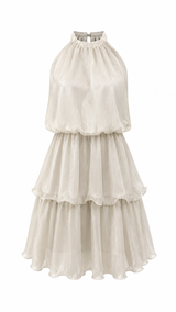 Vestido Halter de Olanes Beige