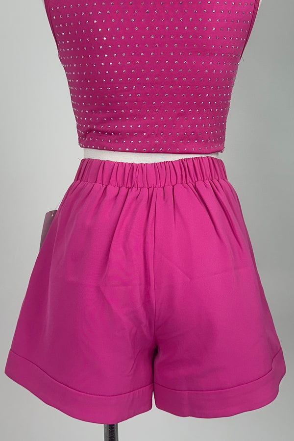 Short con Pedreria Rosa Barbie