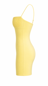 Vestido Corto Recto Amarillo