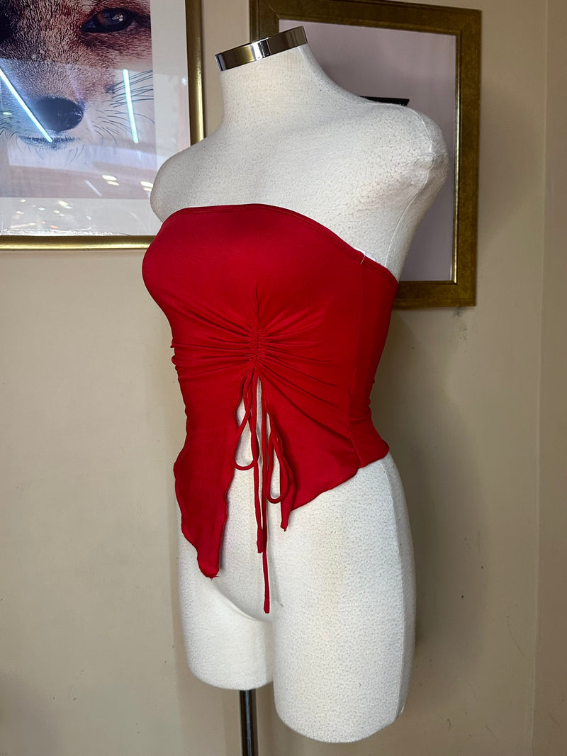 Croptop Asimetrico Rojo