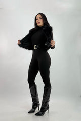 Jumpsuit Manga Larga Negro