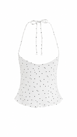 Blusa Satinada Polka Ivory