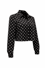 Camisa Corta Polka Negra