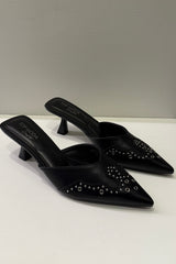 Zapatilla Stiletto Western Negra
