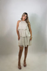 Vestido Halter de Olanes Beige