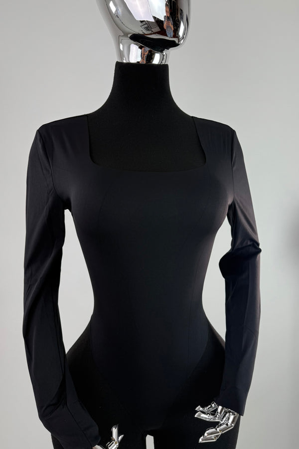 Pantiblusa Manga Larga Negro