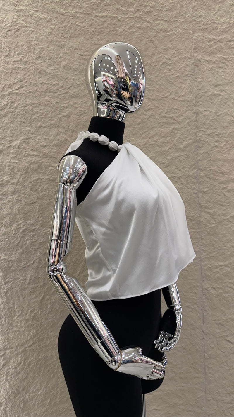 Blusa Halter Olgada Blanca