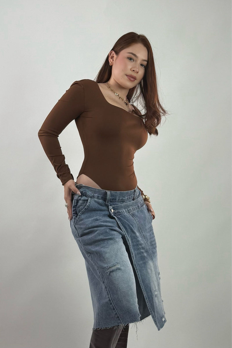 Biker Asimetrico Denim