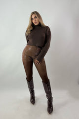 Sweater Oversize Cuello Tortuga Espresso