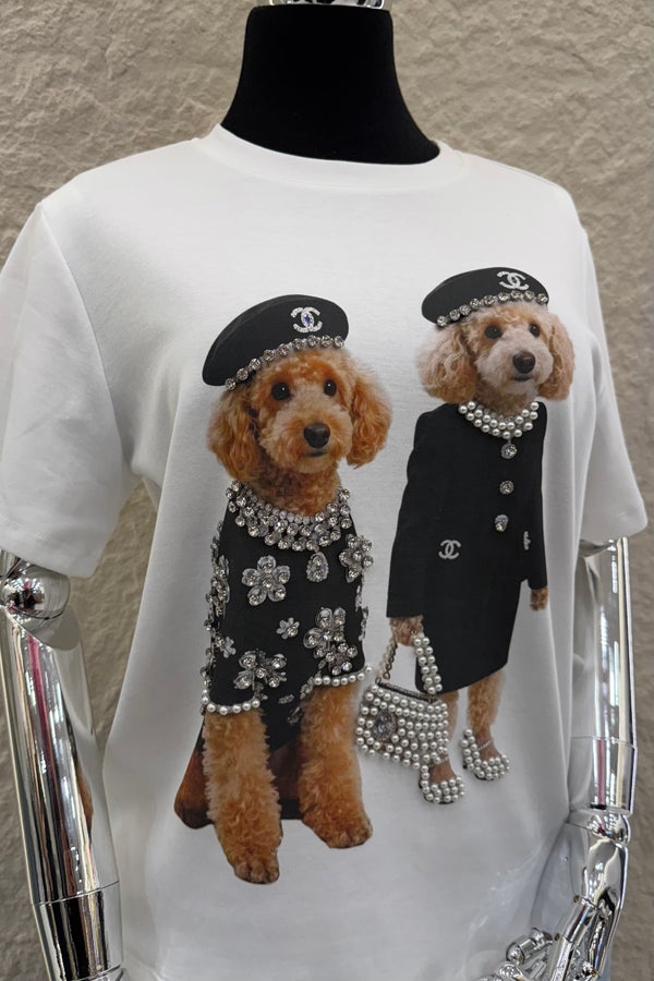 Blusa Dupe Chanel Blanca