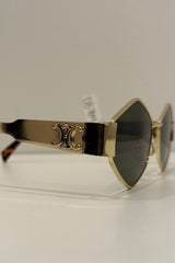 Lentes Dupe Celine Metal Hexagonal