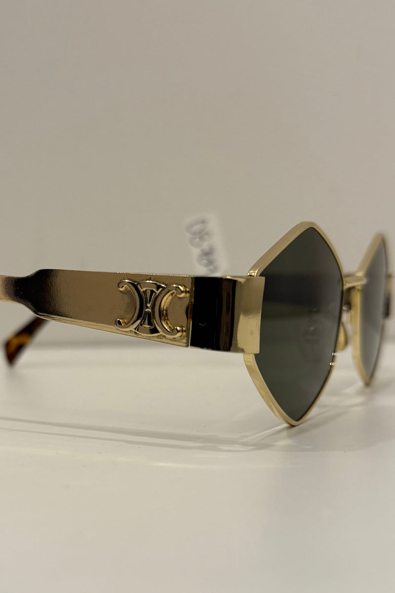 Lentes Dupe Celine Metal Hexagonal