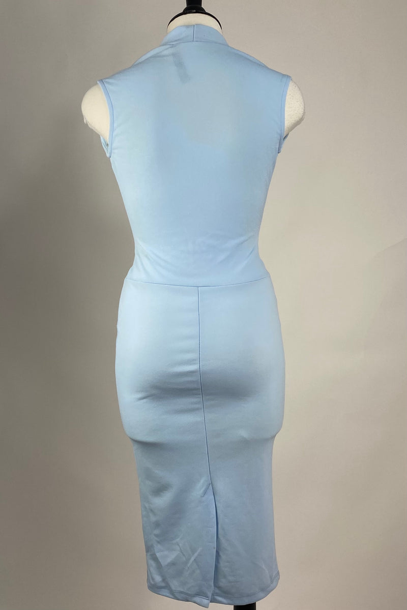 Vestido Halter Azul Cielo