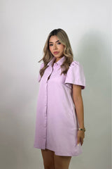 Vestido Camisa Rosa