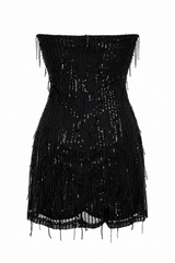 Vestido Lentejuela Corto Negro