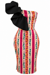 Vestido De Una Manga Con Olan