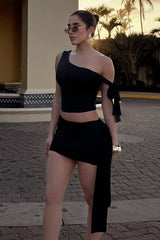 Set de Mini Falda Negro