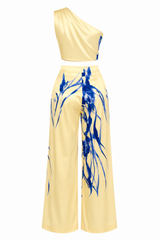 Set de Pantalon Print Floral Azul