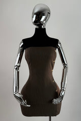 Vestido Strapless App de Moños Cafe