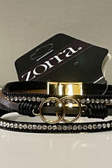 Pulsera Double Cross Rhinestone