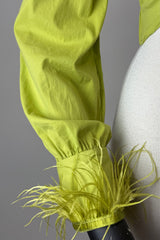 Top Manga Larga Verde