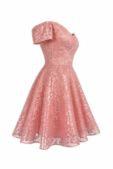 Vestido Princesa Encaje Rosa