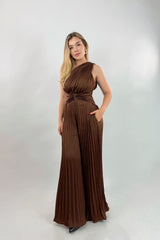 Romper Plisado Chocolate