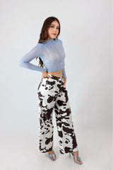 Pantalon Blanco Print Cow