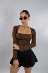 Falda Plisada Con Cinto Negra