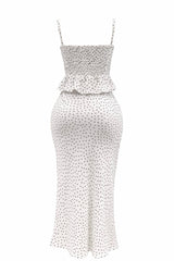 Set Top y Falda Midi Polka