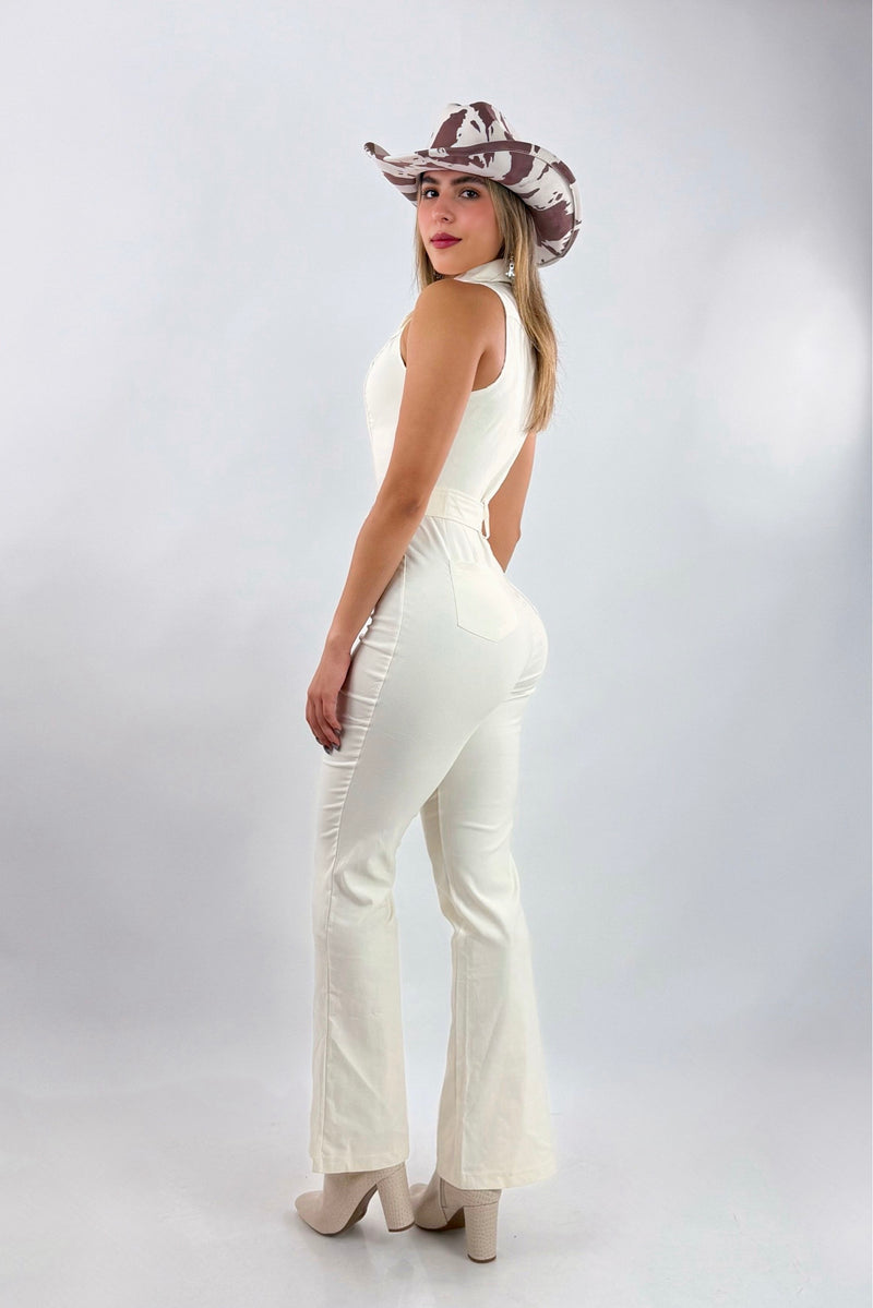 Romper Denim Cream