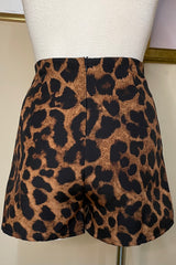 Short Falda Corta Camel Leopard