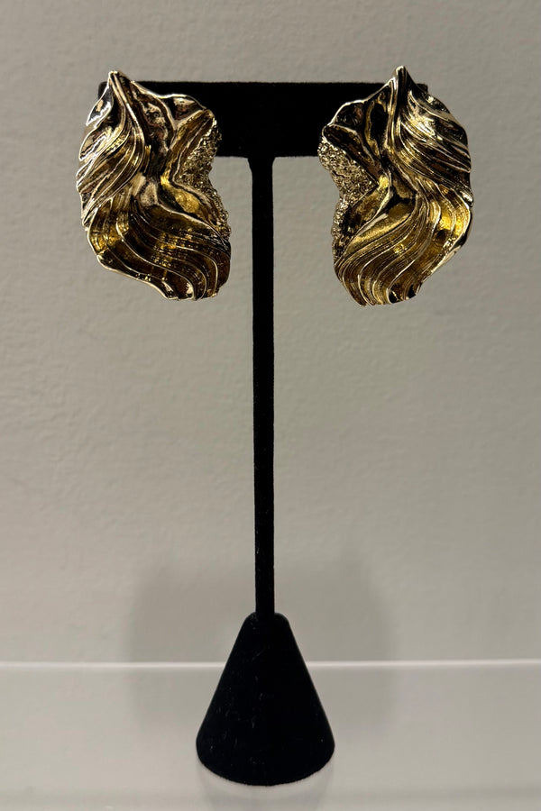 Aretes Leaf Golden