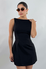 Vestido Corte A Negro