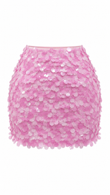 Falda Mini Sequin Rosa