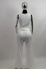 Set Blusa y Pantalon Sastre Blanco