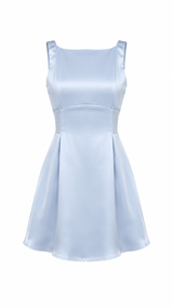 Vestido Corto Boatneck Azul