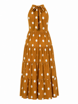 Vestido Largo Poka Camel