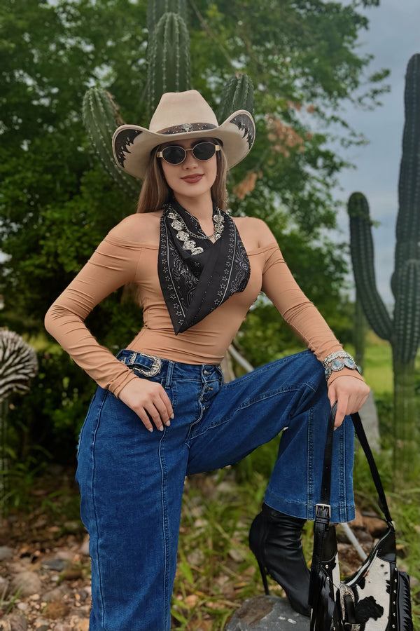 Pantalon Hebillas Denim