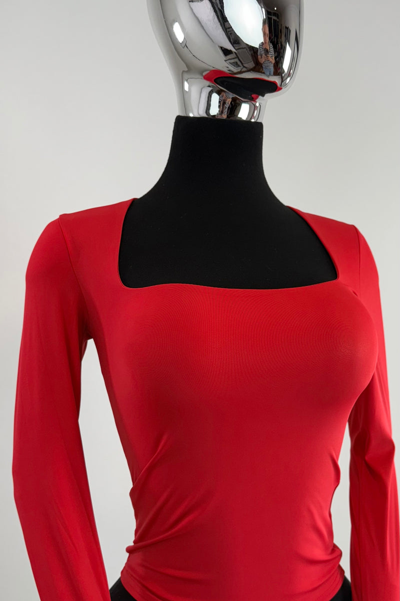 Blusa Manga Larga Rojo