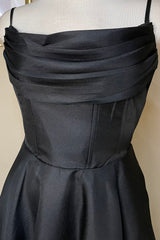 Vestido Corset Satinado Negro